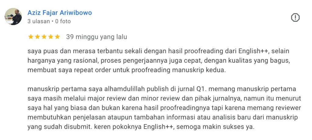 ENGLISH++ - Testimoni Jasa Proofread 8
