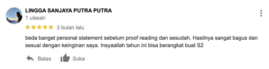 ENGLISH++ - Testimoni Jasa Proofread Beasiswa 10