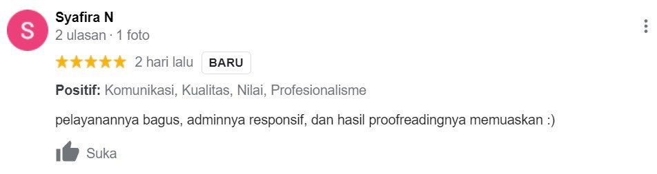 ENGLISH++ - Testimoni Jasa Proofread Beasiswa 12