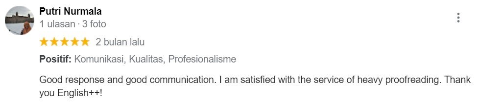 ENGLISH++ - Testimoni Jasa Proofread Beasiswa 15