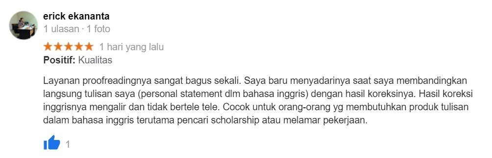 ENGLISH++ - Testimoni Jasa Proofread Beasiswa 19