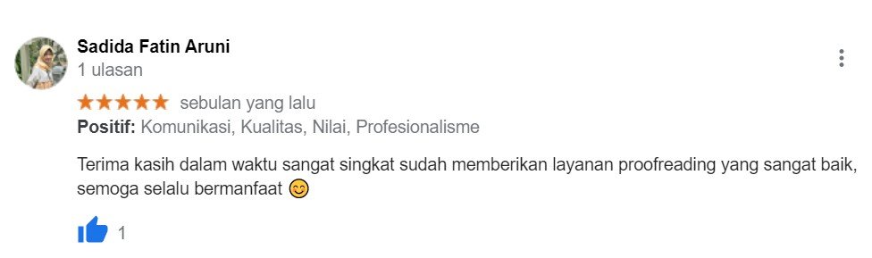 ENGLISH++ - Testimoni Jasa Proofread Beasiswa 21