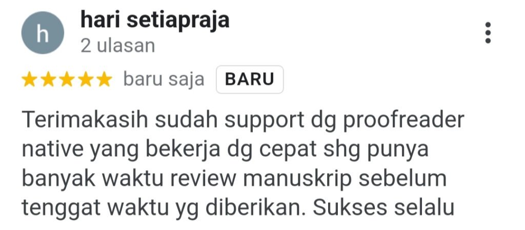 ENGLISH++ - Testimoni Jasa Proofread Native 2